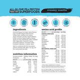 White Wolf Nutrition Vegan Superfood Protein Blend 2.25kg (75 Serves) Creamy Vanilla