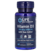 Life Extension Vitamin D3 5000 Iu With Sea-Iodine Capsules