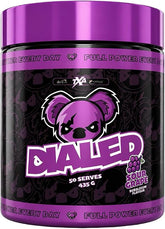 The X Athletics OG Dialed Pre-Workout Sour Grape Bubblegum 50 Servings
