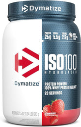 Dymatize Iso100 Hydrolyzed Whey Protein Isolate Strawberry 640 g