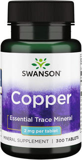 Swanson Premium Copper 2 mg 300 Tablets