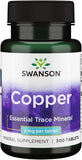 Swanson Premium Copper 2 mg 300 Tablets