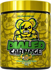 The X Athletics Dialed Carnage Pre-Workout Pineapple Express 25 Servings