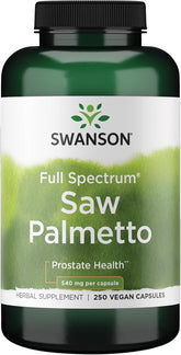 Swanson Premium Saw Palmetto 540mg, 250 Capsules