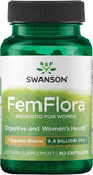 Swanson 9.8 Billion CFU Femflora Probiotic for Women, 60 Capsules