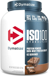 Dymatize ISO100, 100% Hydrolyzed Whey Protein Isolate Fudge Brownie 1.37kg