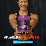 The X Athletics OG Dialed Pre-Workout Sour Grape Bubblegum 50 Servings