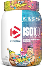 Dymatize Iso100 Hydrolyzed Whey Protein Isolate Birthday Cake Pebbles 640 g
