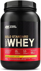 OPTIMUM NUTRITION Gold Standard 100% Whey Protein Powder Banana Cream, 907g