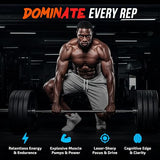 The X Athletics Dialed Carnage Pre-Workout Strawberry Clouds, 25 Servings