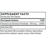 Thorne Research Chromium Picolinate 60 Capsules 500mcg