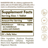 Solgar Chelated Molybdenum 100 Tablets