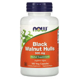 Now Foods Black Walnut Hulls 500mg 100 Capsules