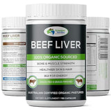 Grassland Nutrition Organic Beef Liver 180 Capsules