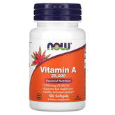 Now Foods Vitamin A 7,500mcg (25,000iu) 100 Capsules