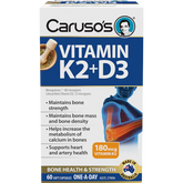 Caruso's Natural Health Vitamin K2 + D3 60 Capsules