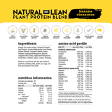 White Wolf Nutrition Vegan Natural+Lean Protein Banana Cinnamon 900g