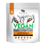 White Wolf Nutrition Vegan Superfood Protein Blend 2.25kg (75 Serves) Salted Caramel