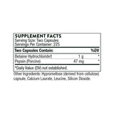Thorne Research Betaine HCL & Pepsin 450 Capsules