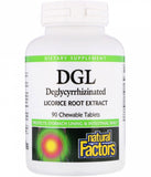 Natural Factors DGL Deglycyrrhizinated Licorice Extract 90 Chewable Tablets