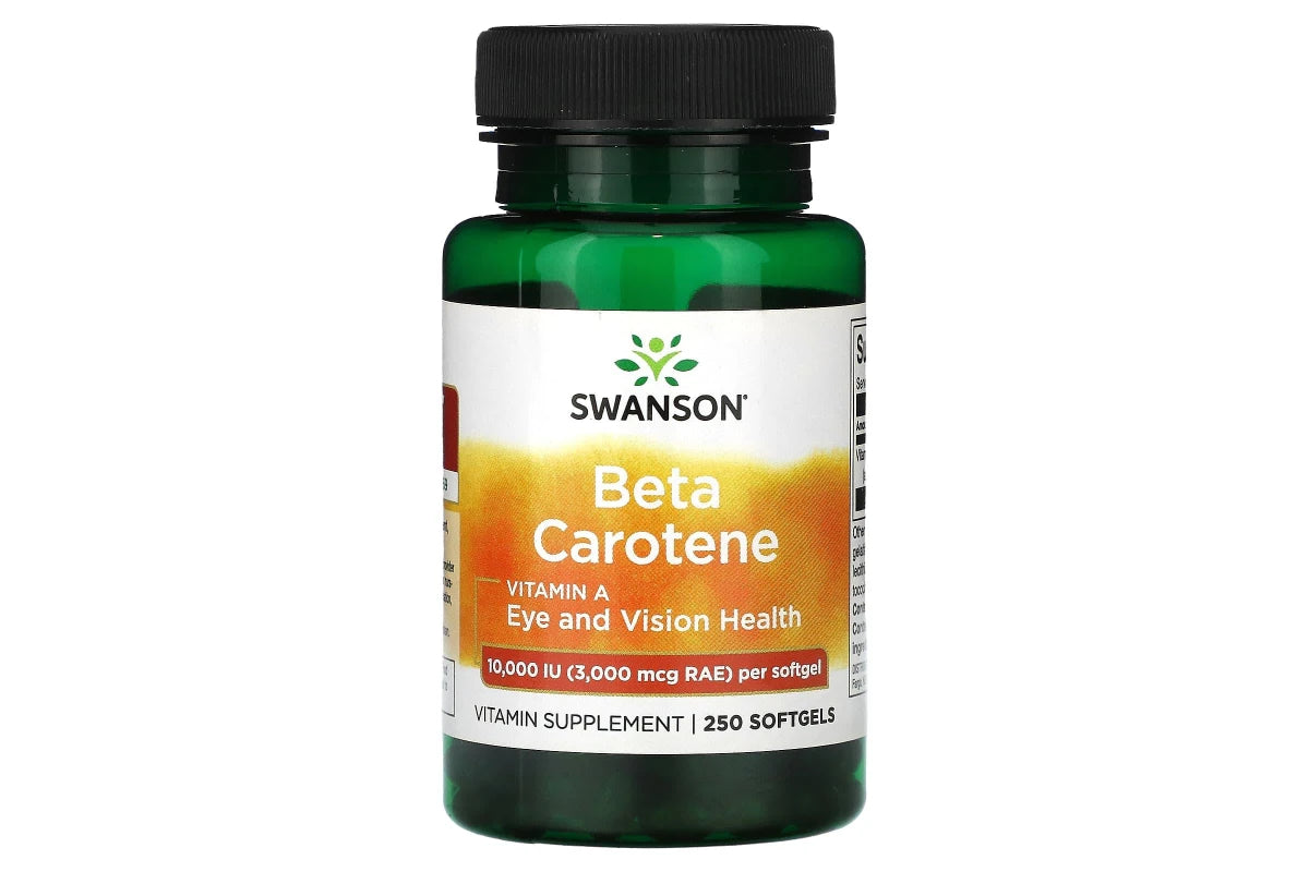 Swanson Beta-Carotene (Vitamin A) 10000 Iu (3000 mcg) 250 Soft Gels
