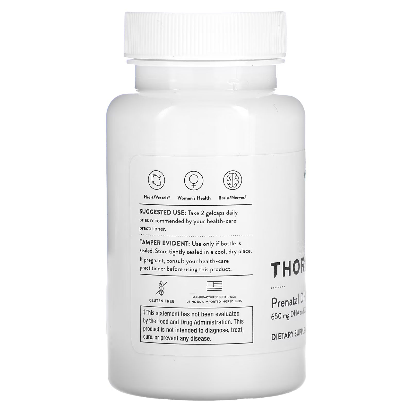 Thorne Prenatal DHA, 650mg DHA and 200mg of EPA 60 capsules