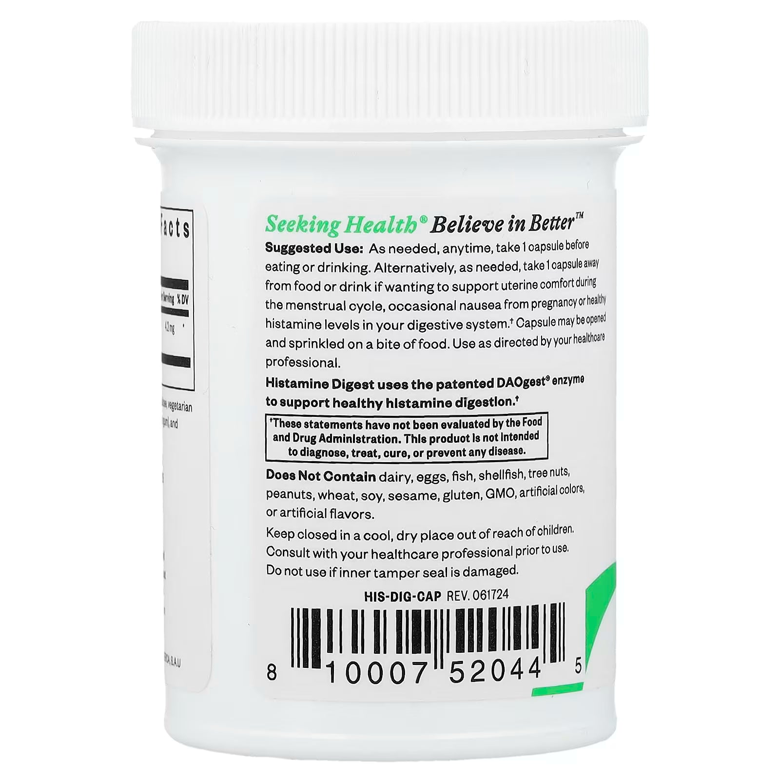 Seeking Health Histamine Digest 30 Capsules