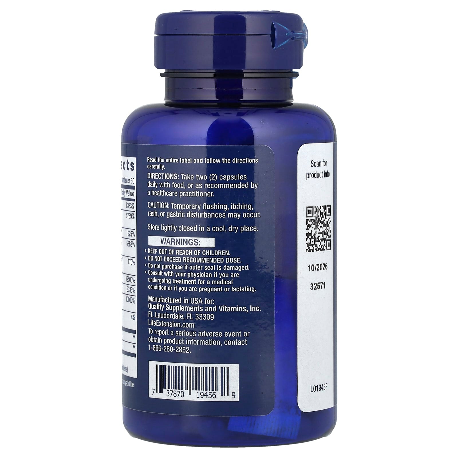 Life Extension Bioactive Complete B Complex 60 Capsules