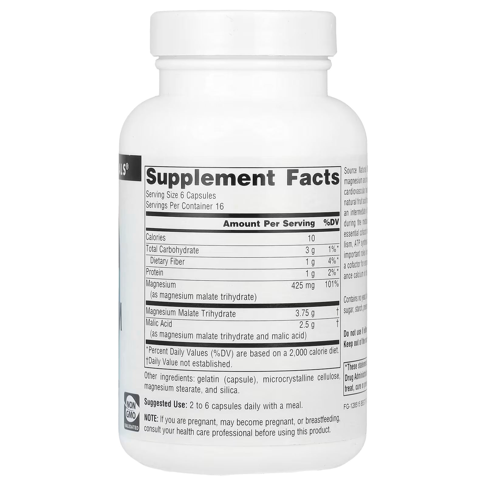 Source Naturals Magnesium Malate 100 Capsules