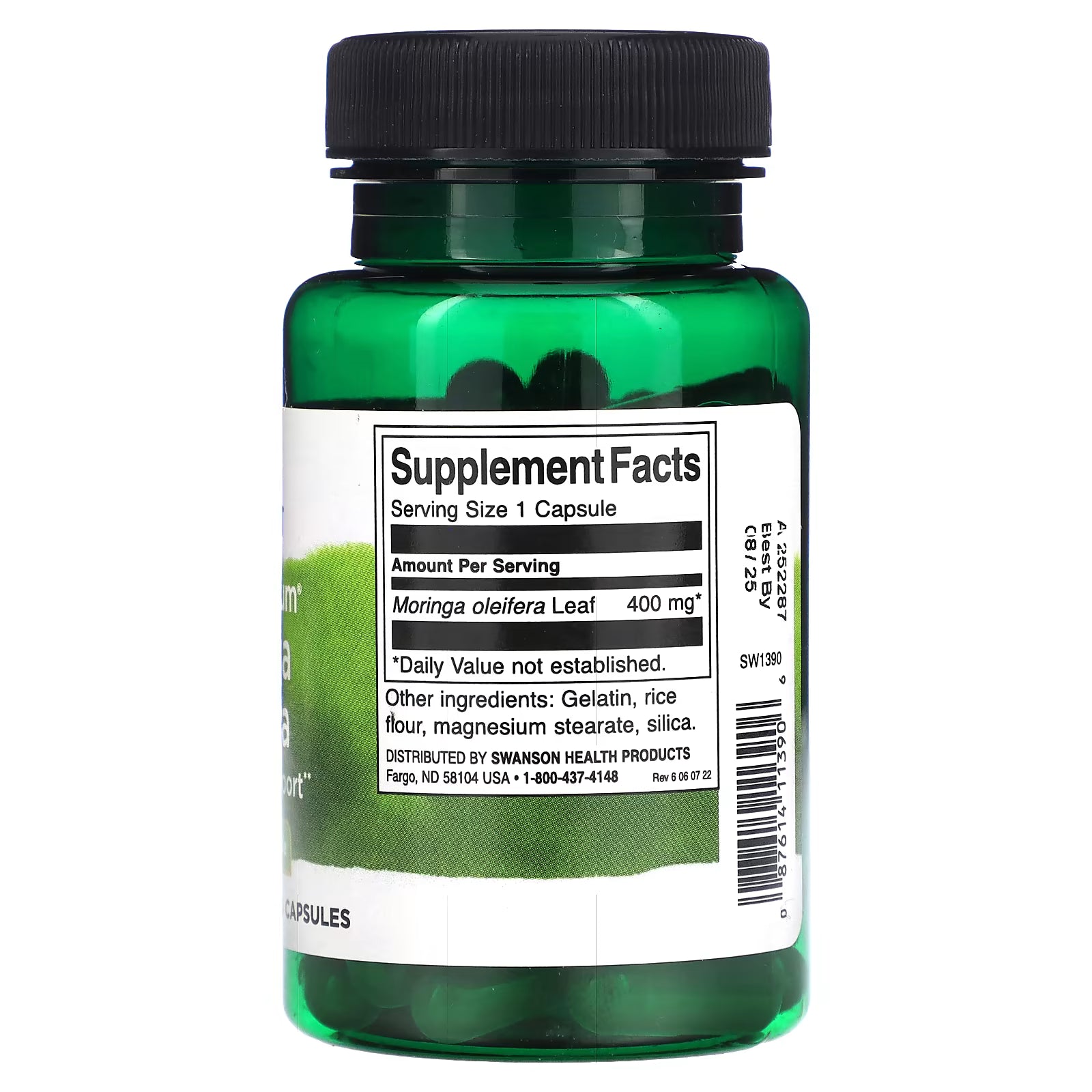 Swanson Premium Full-Spectrum Moringa Oleifera 400mg 60 Capsules