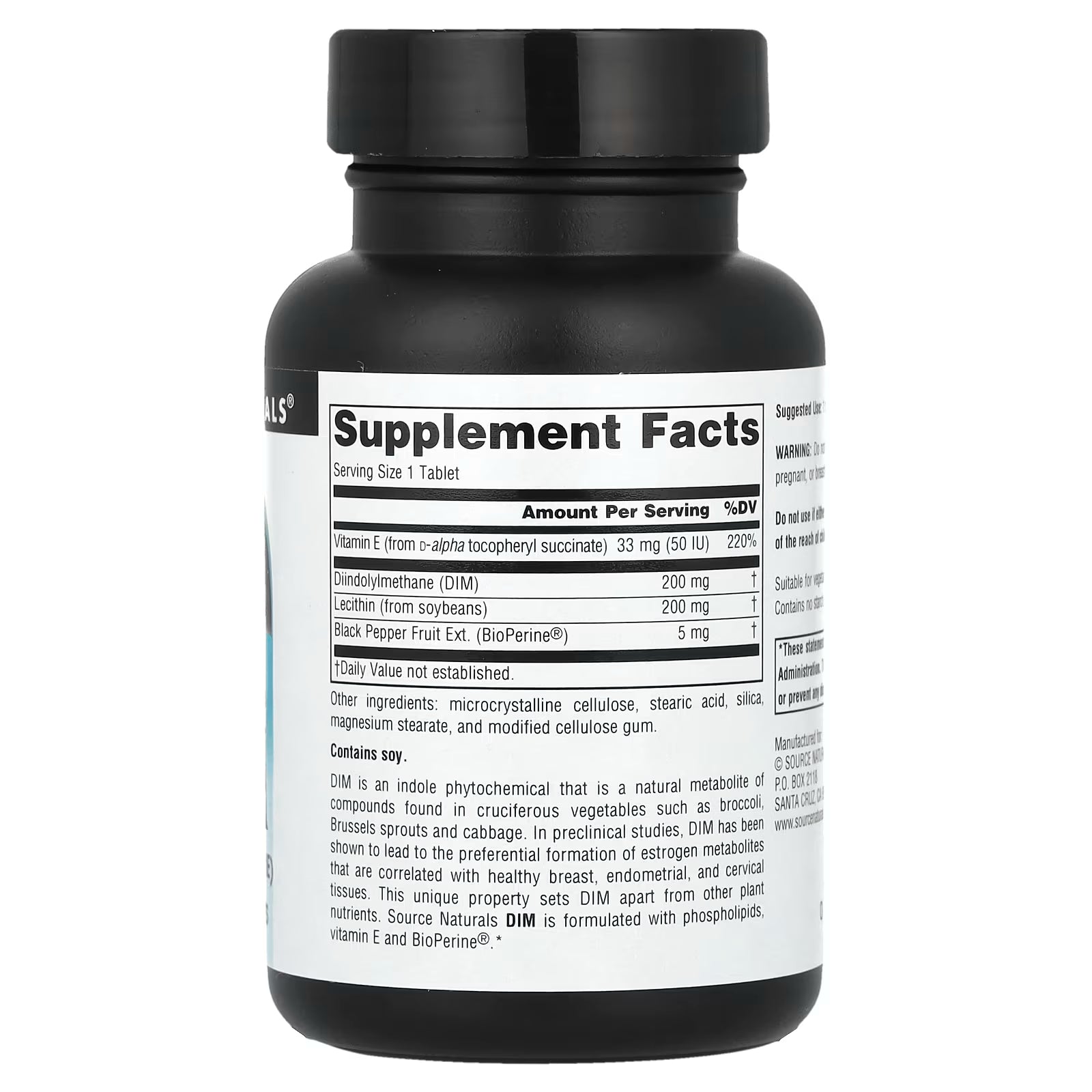 Source Naturals DIM (Diindolylmethane) 200mg 30 Tablets