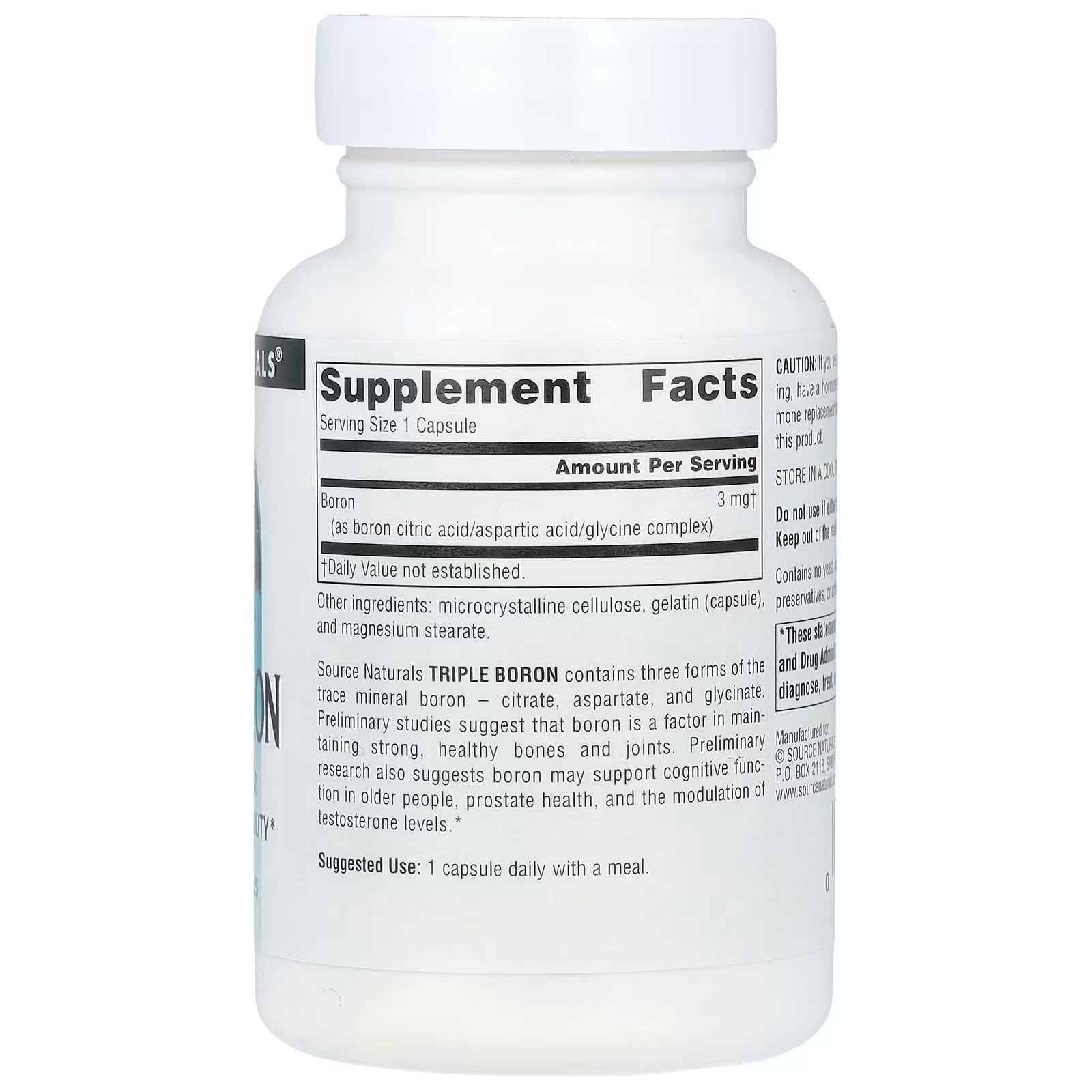 Source Naturals Triple Boron 3 mg 100 Capsules