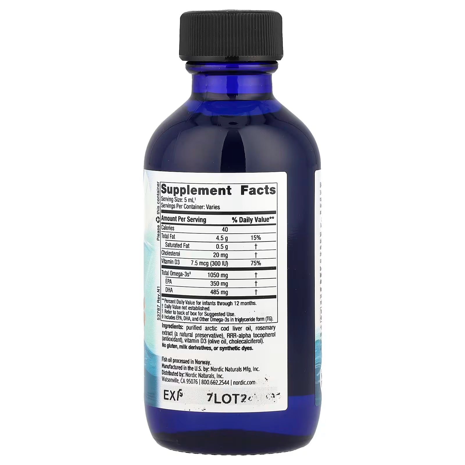 Nordic Naturals Baby's DHA Cod Liver Oil 60ml