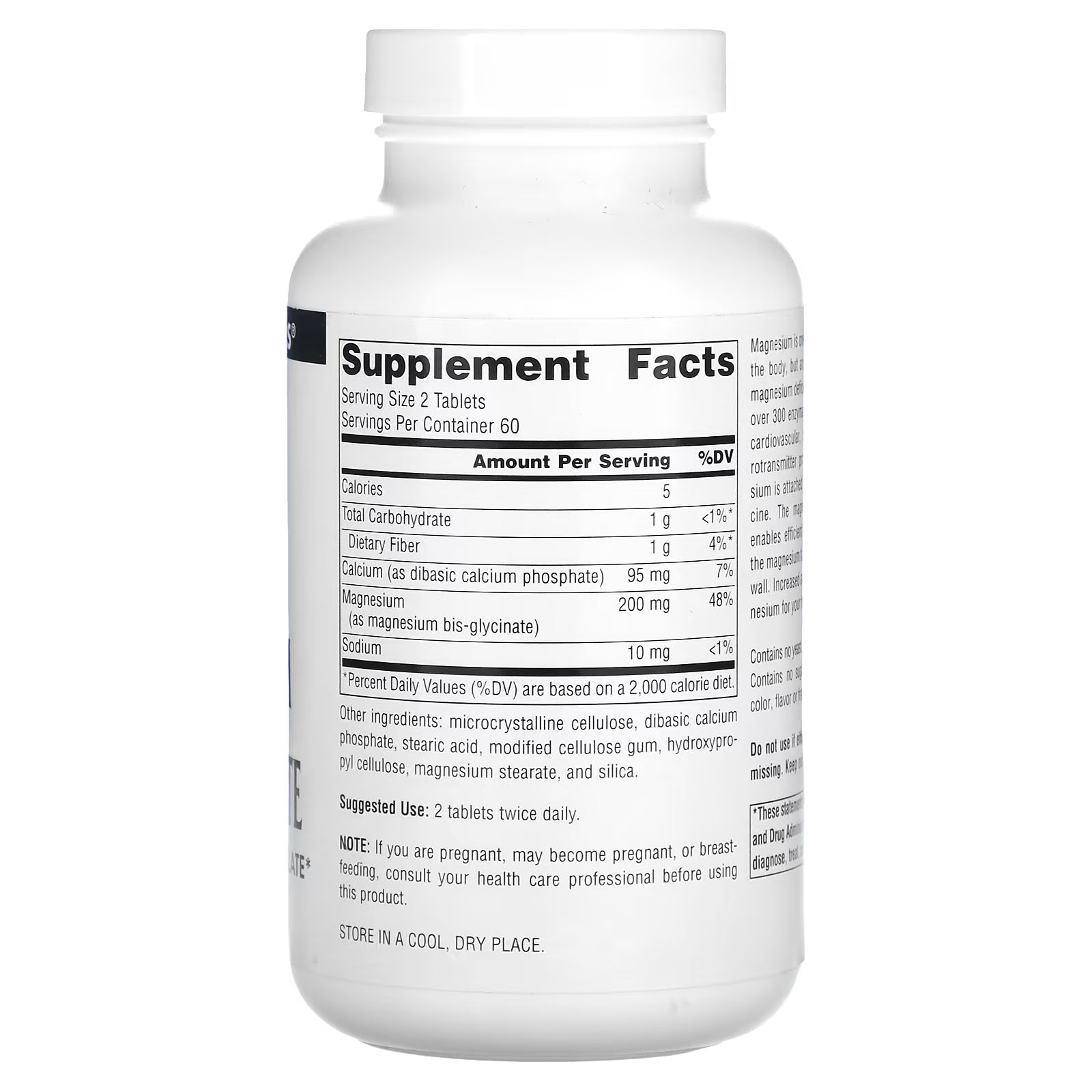 Source Naturals Magnesium Bis-Glycinate 120 Count