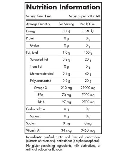 Nordic Naturals Baby's DHA Cod Liver Oil 60ml
