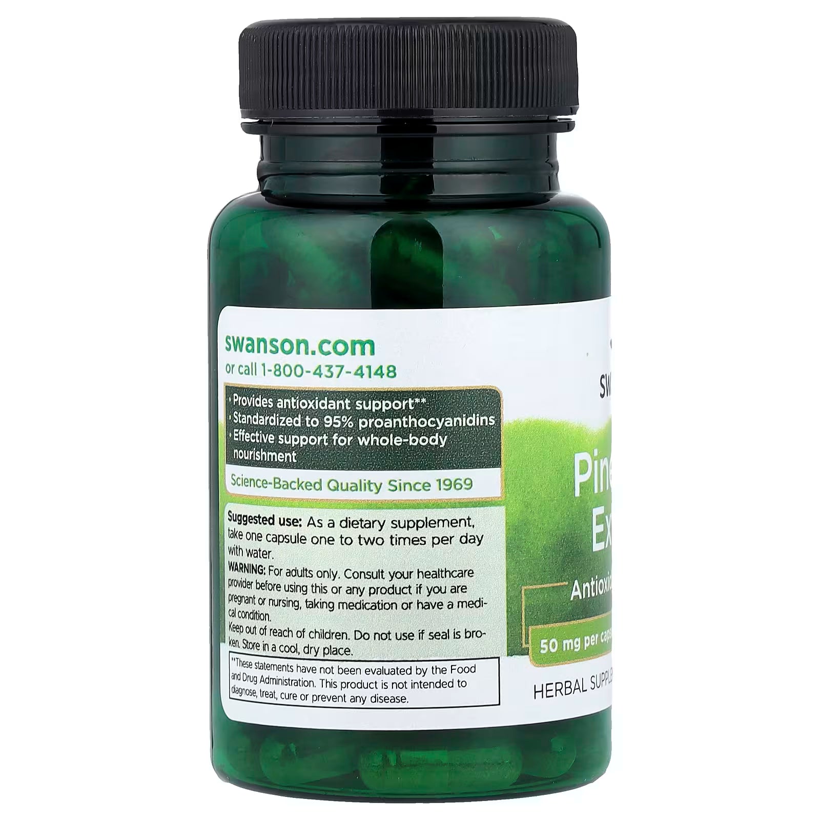 Swanson Superior Herbs Pine Bark Extract 50mg 100 Caps