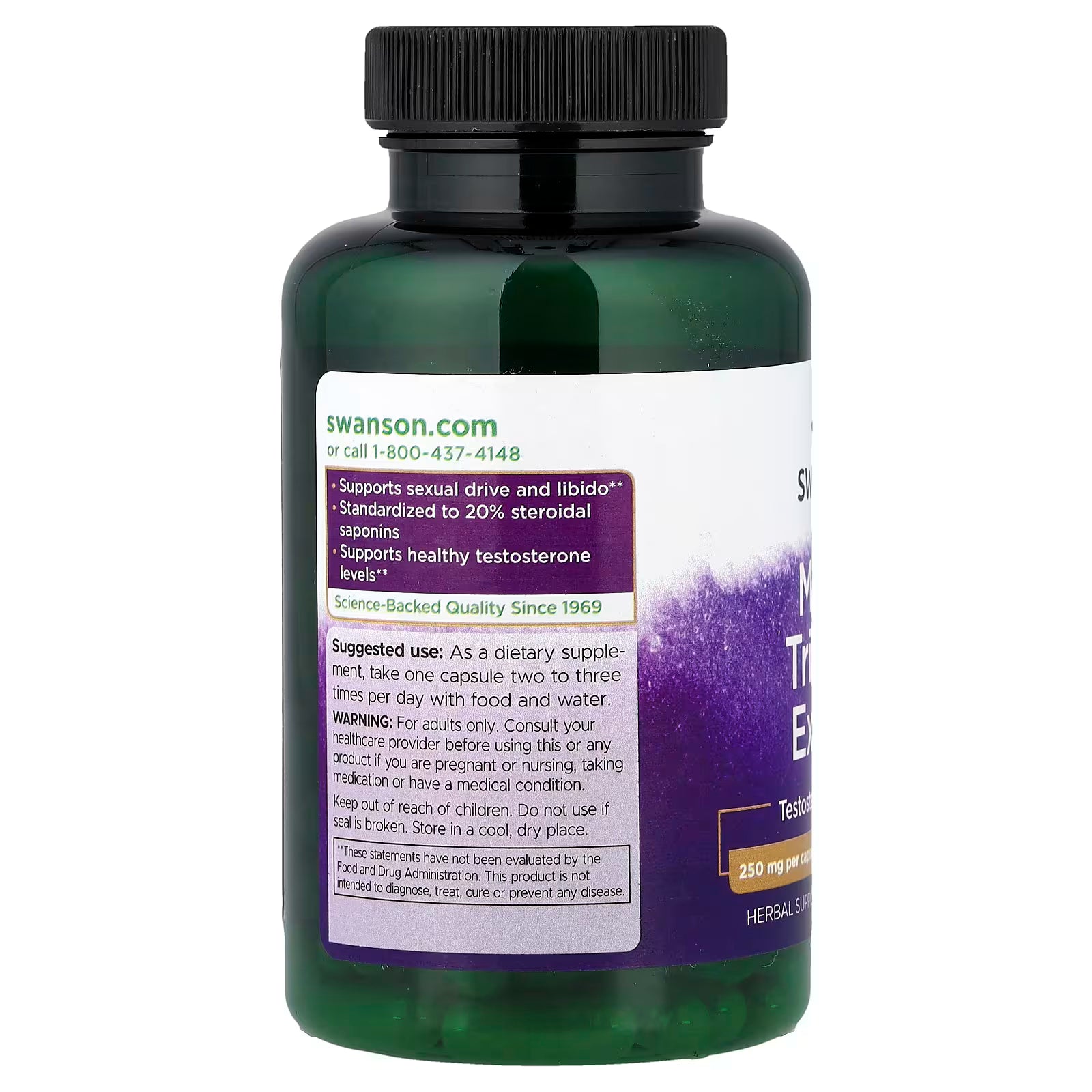 Swanson Mega Tribulus Extract 250 mg 120 Capsules