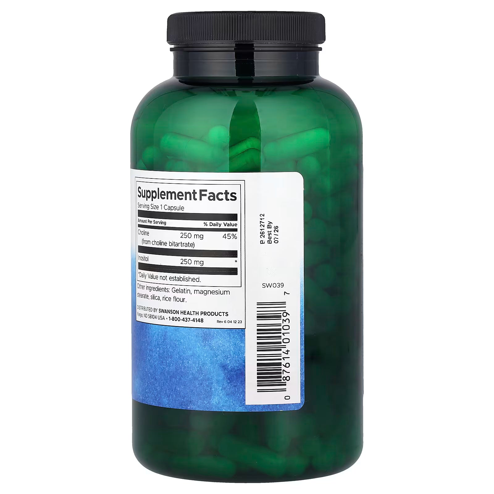 Swanson Choline & Inositol 250mg 250 Capsules