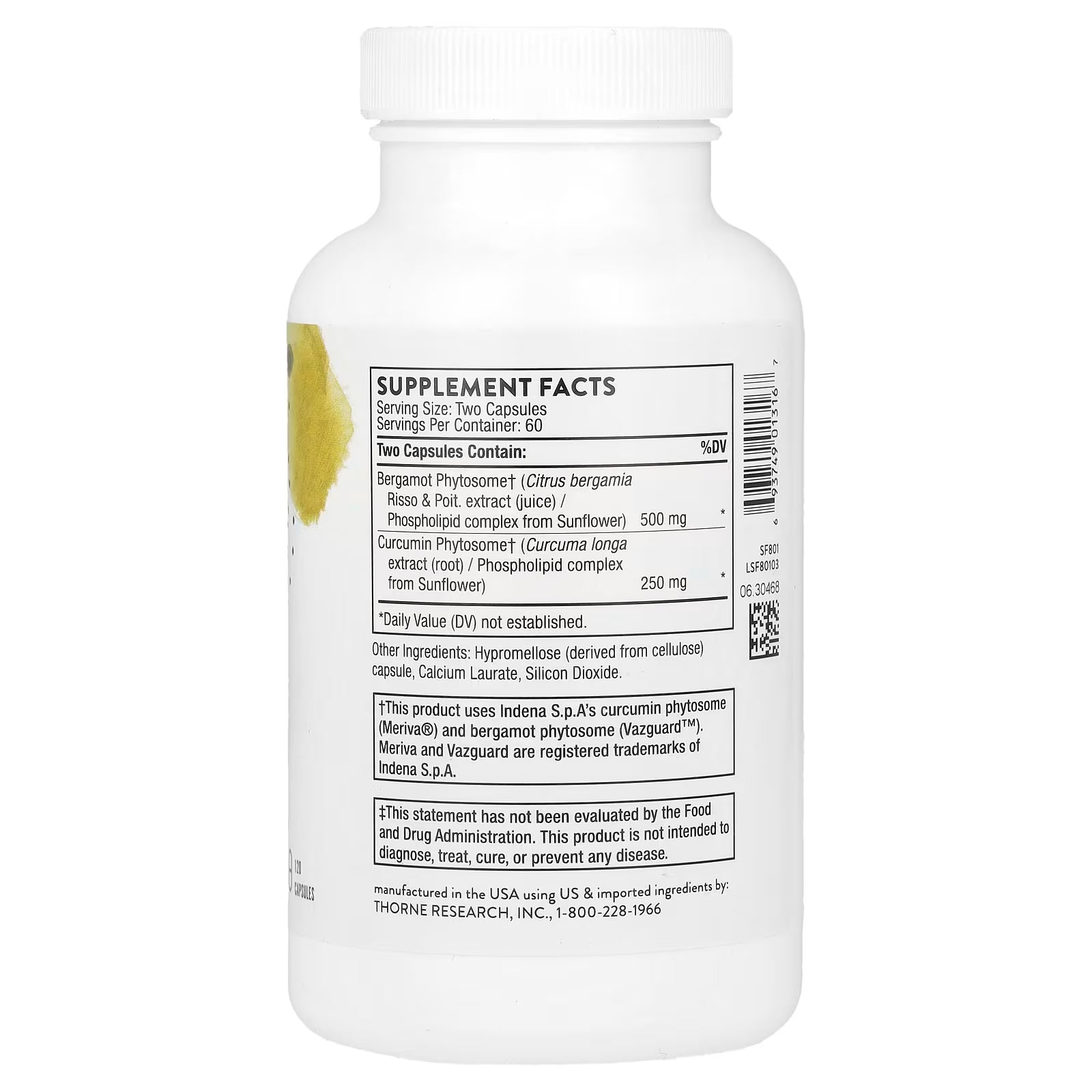 Thorne Metabolic Health with Bergamot and Turmeric 120 Capsules