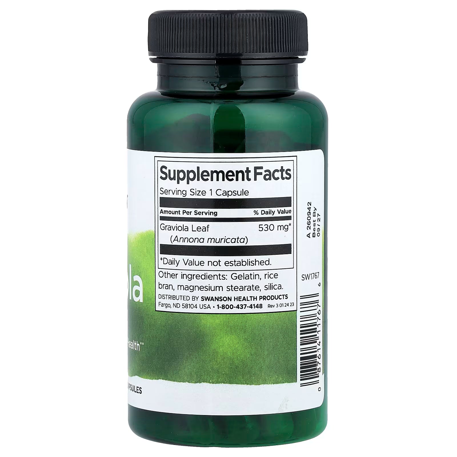 Swanson Premium Graviola 530mg 60 Capsules