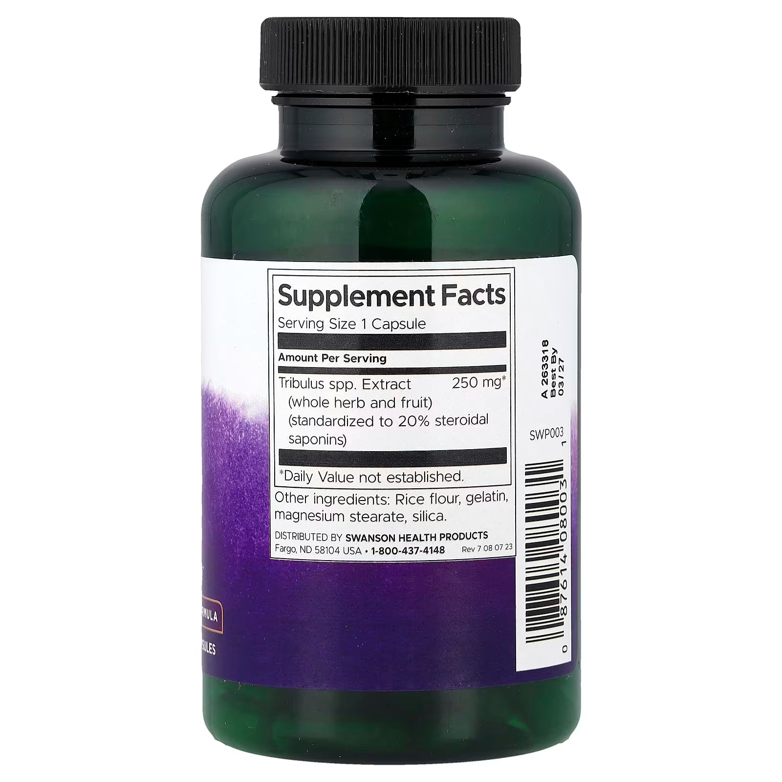 Swanson Mega Tribulus Extract 250 mg 120 Capsules