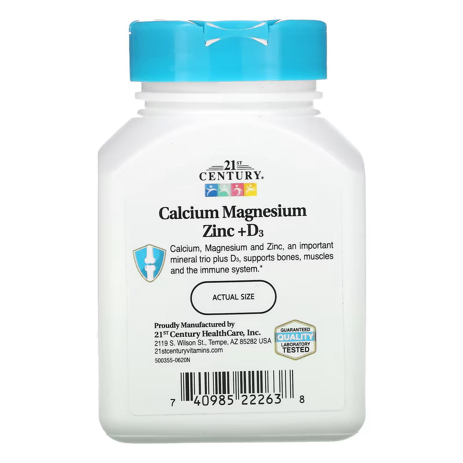 21st Century Calcium, Magnesium, Zinc + D3 (90 Tablets)