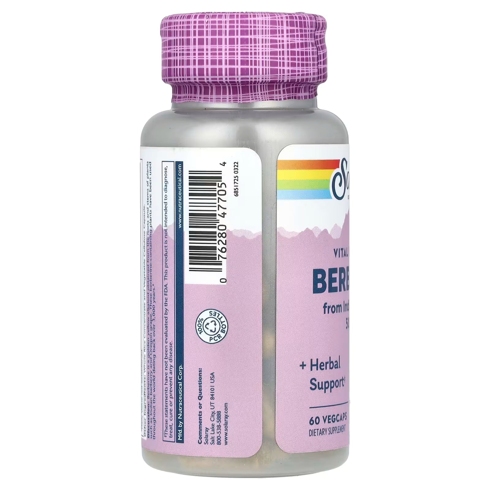 Solaray Berberine 500mg 60 Capsules