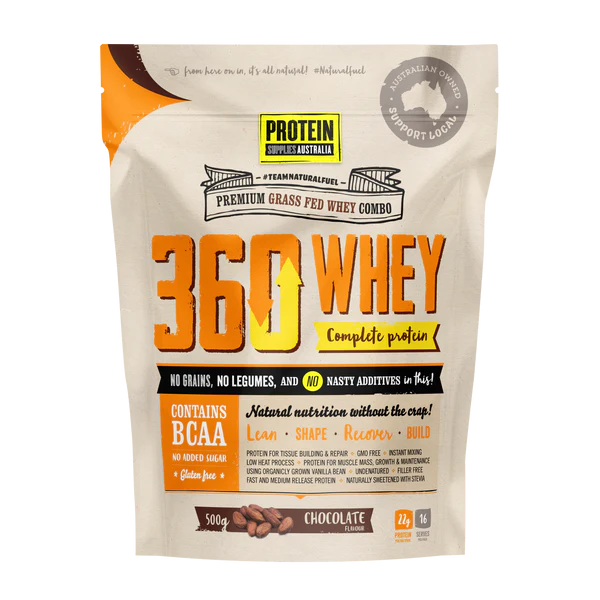 Protein Supplies Australia 360 Whey WPI+WPC Protein 500 g Chocolate