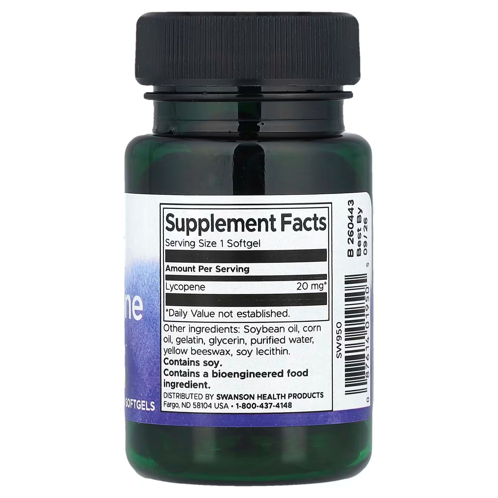 Swanson Lycopene, 20mg, 60 Softgels
