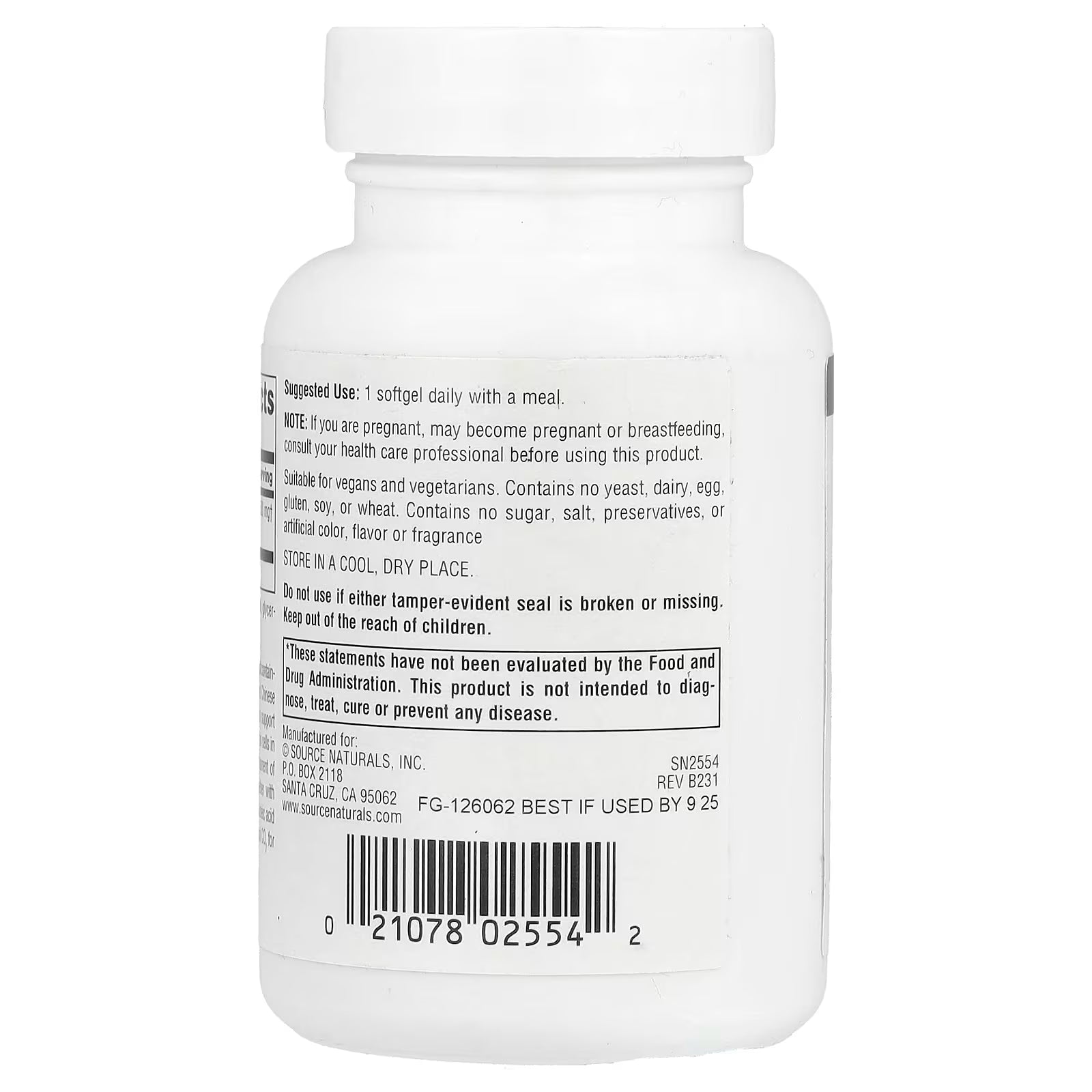 Source Naturals Omega-7 Sea Buckthorn Fruit Oil 60 Vegan Softgels