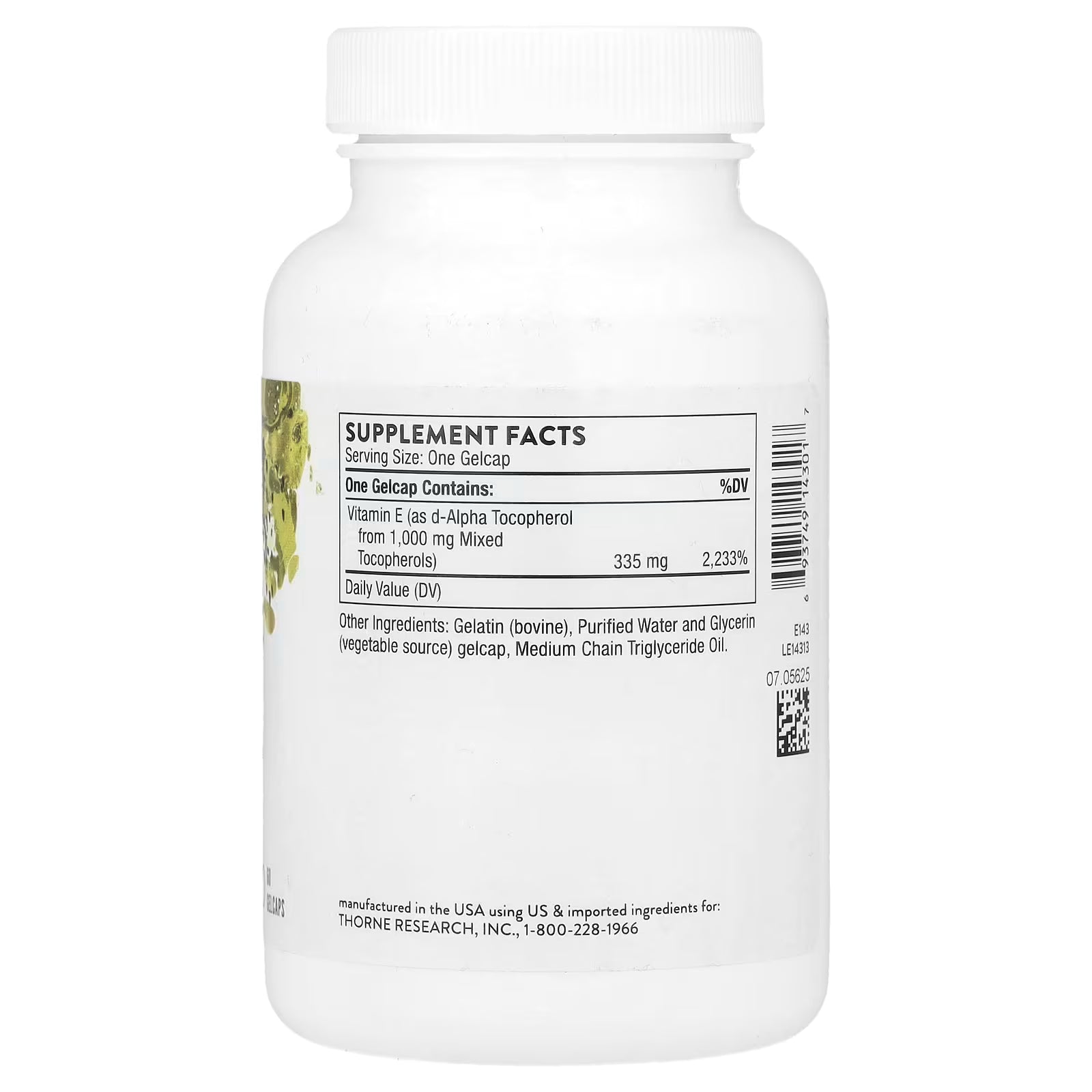 Thorne Ultimate-E 60 Gelcaps (335 mg per Gelcap)
