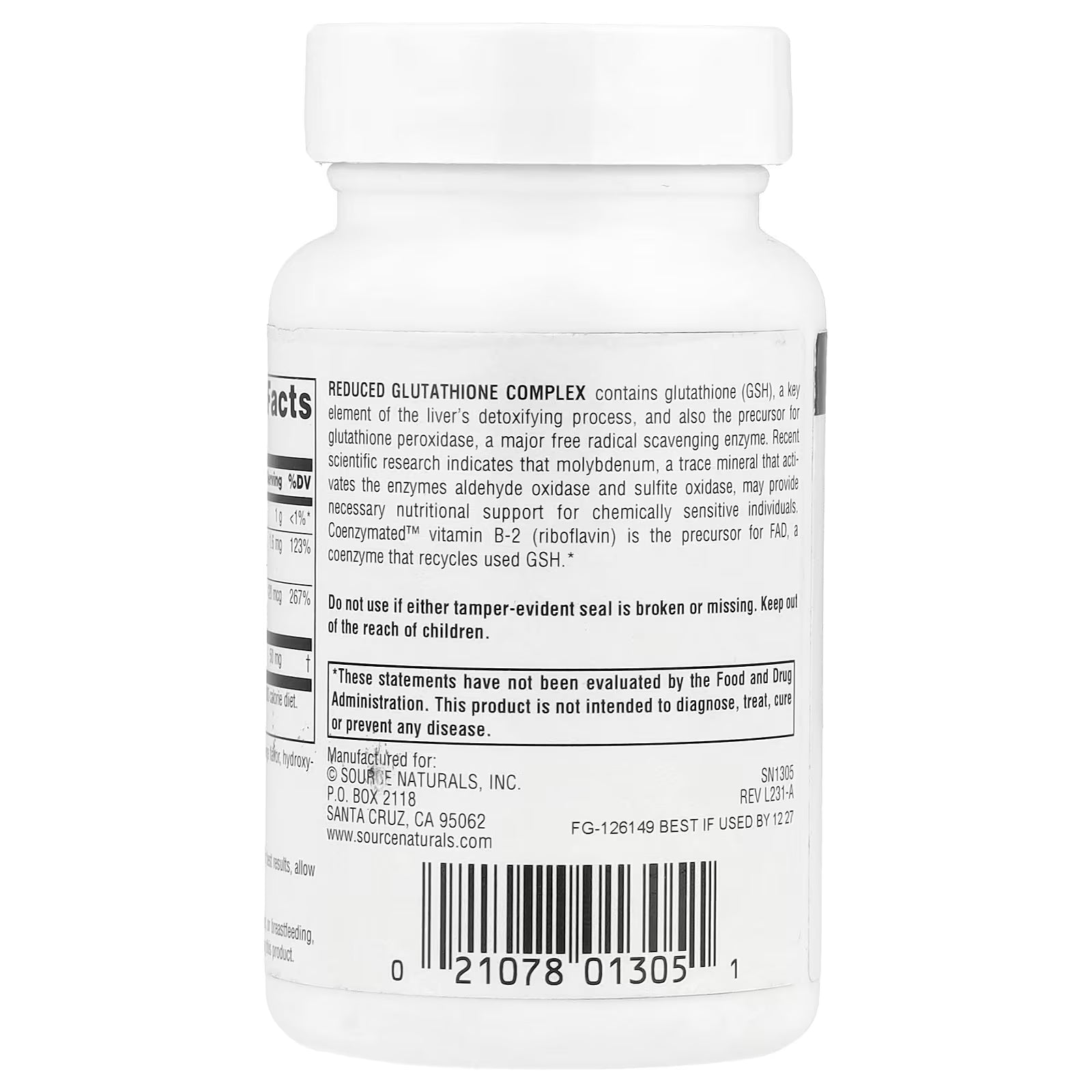 Source Naturals 50Mg Glutathione Orange, 100 Lozenges