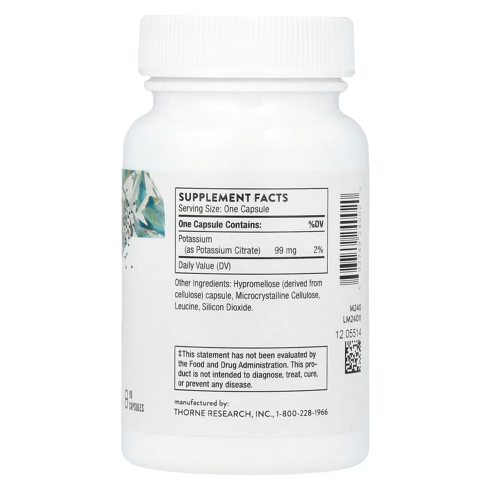 Thorne Research Potassium Citrate 90 Capsules