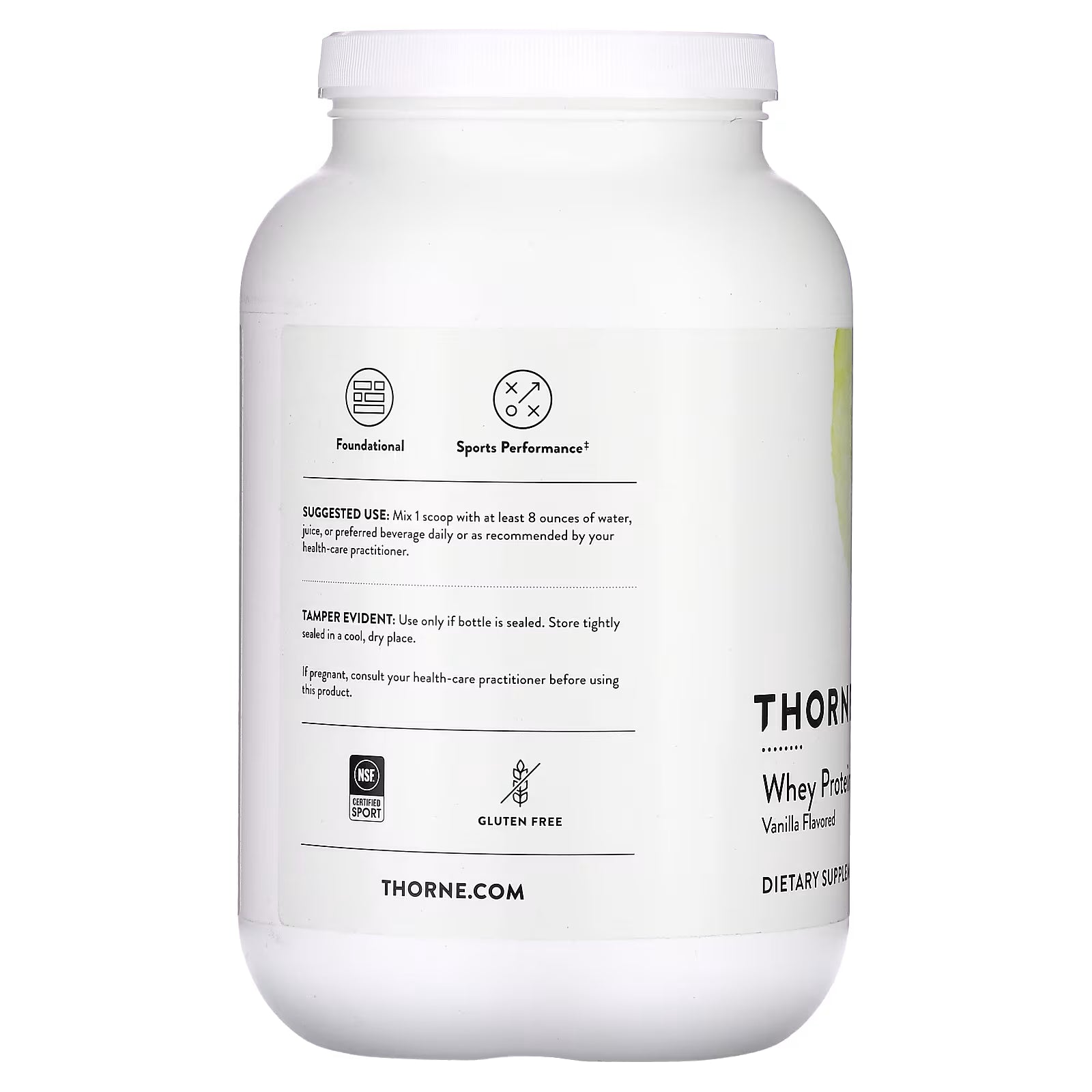 Thorne Whey Protein Isolate Vanilla 1.84 lb (837 g)